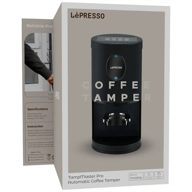 LePresso TampMaster Pro Automatic Coffee Tamper - Black