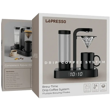 Lepresso Brew Time Drip Coffee System with Multiple Brewing Modes - Black