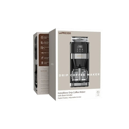 Lepresso Coffee Brewer With Bean Grinder - Black