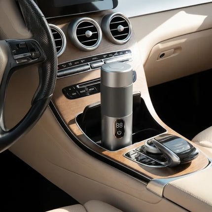 Lepresso Mokarise Electric Moka Maker (Car + Home Plug) - Silver