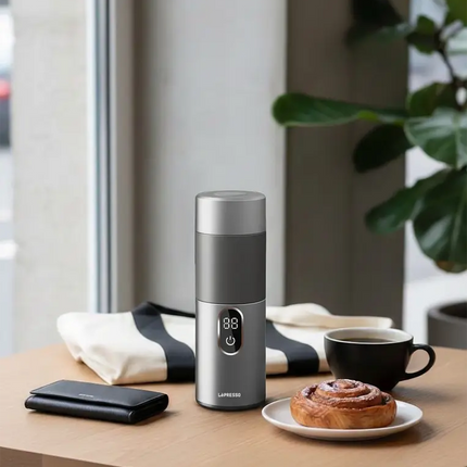 Lepresso Mokarise Electric Moka Maker (Car + Home Plug) - Silver