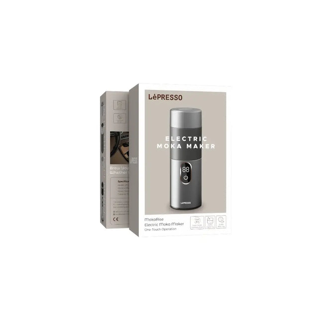 Lepresso Mokarise Electric Moka Maker (Car + Home Plug) - Silver