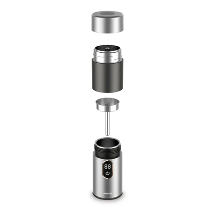 Lepresso Mokarise Electric Moka Maker (Car + Home Plug) - Silver